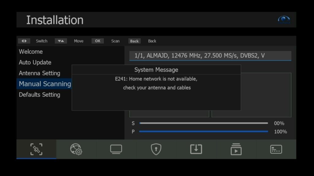 Manual Scanning Failed with E241